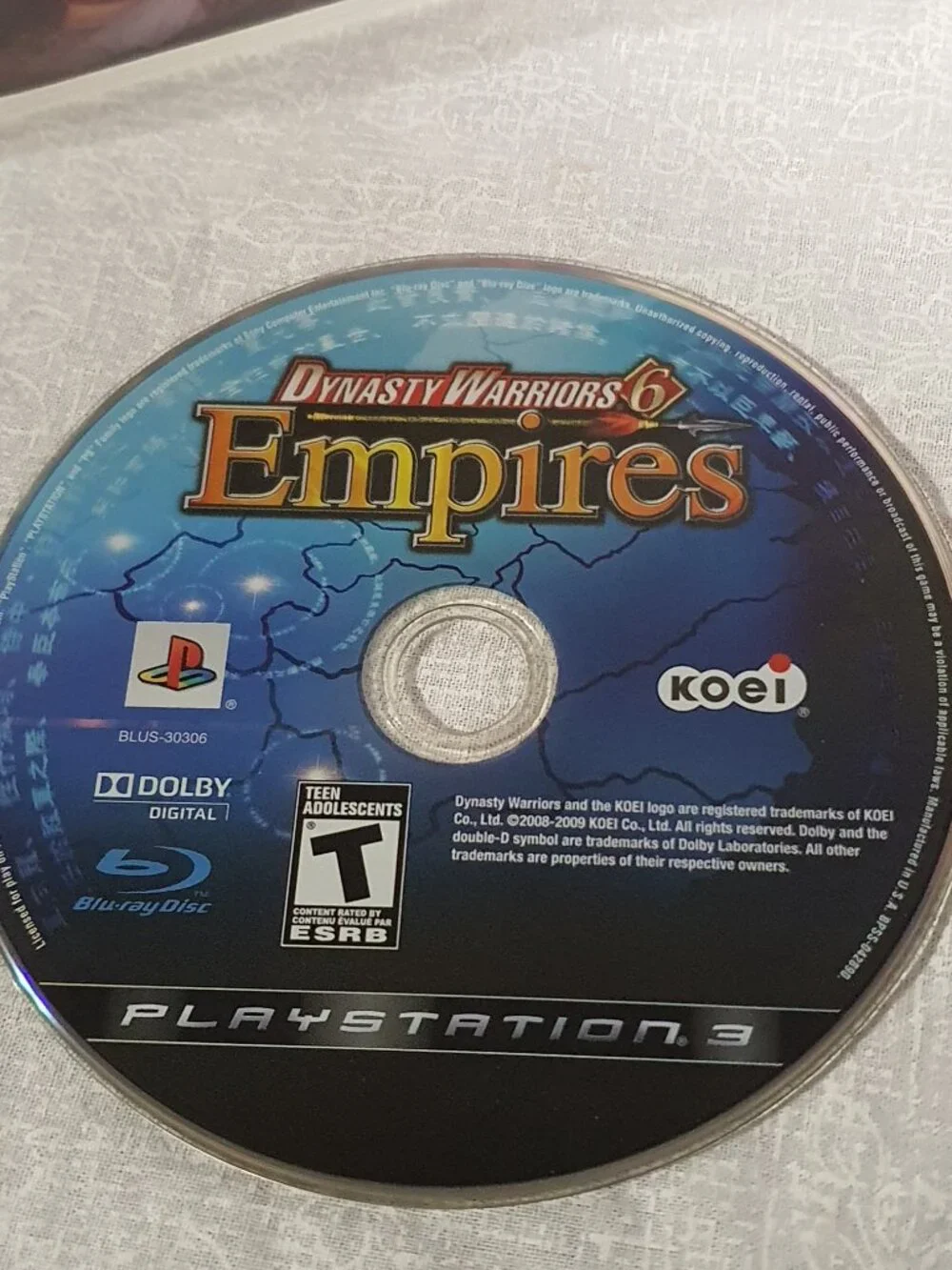 Dynasty Warriors 6: Empires PS3 PlayStation 3 Tested Working